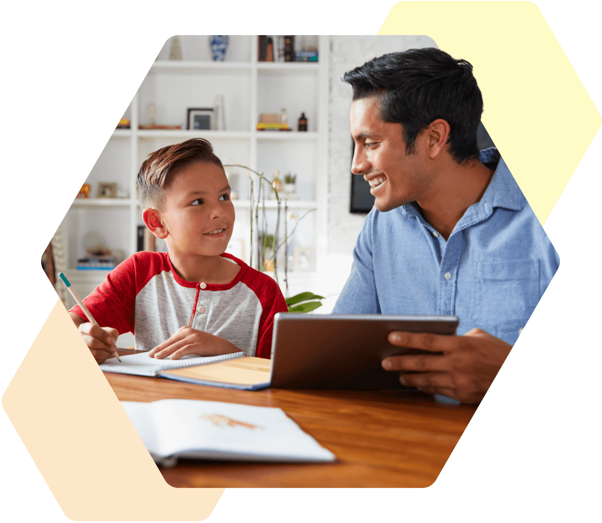Image of a teacher working with a young person