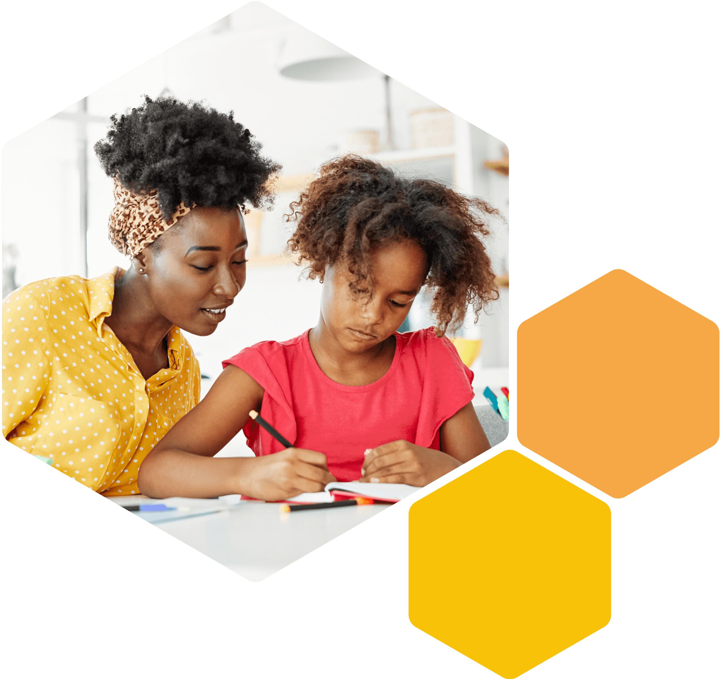 Image of a young person working with a teacher